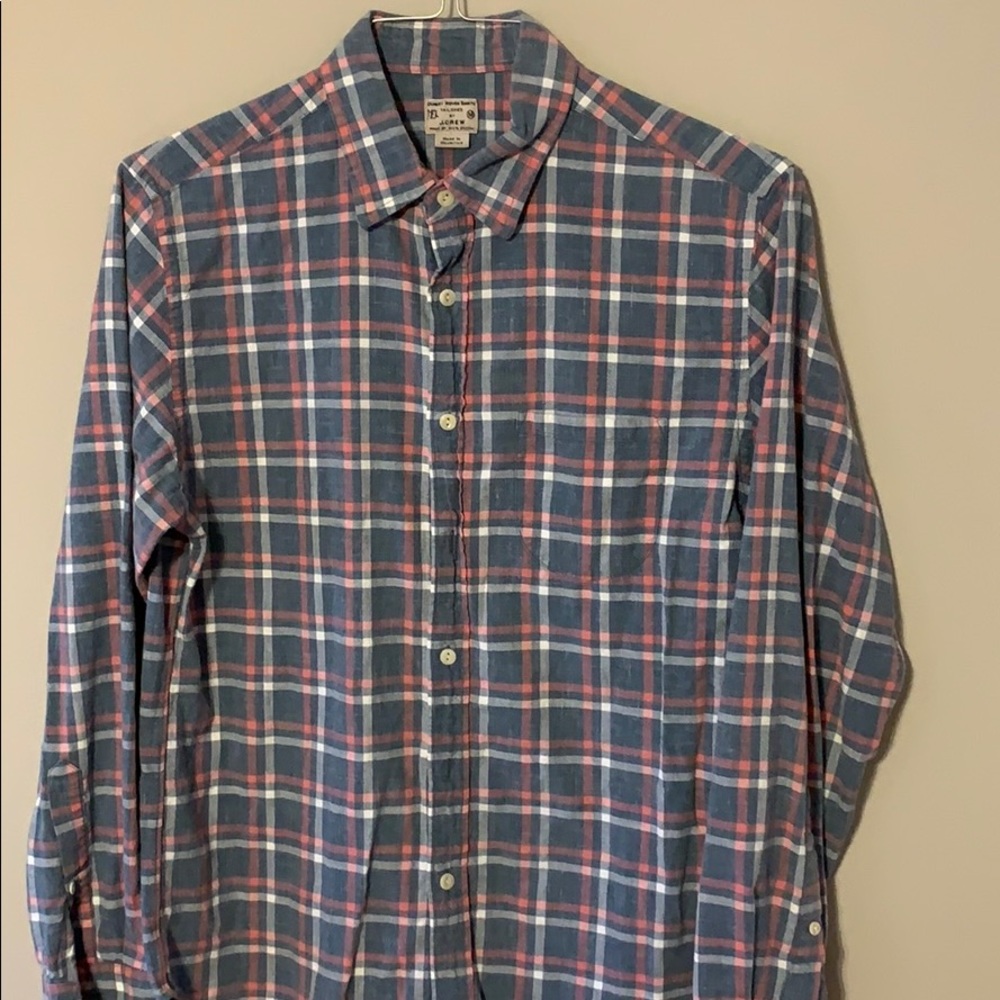 J. Crew Checkered Chambray Shirt